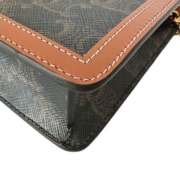 Celine Bag Women's Brand Shoulder Bag Triomphe Dark Brown Mini Bag Compact - Picture 5 of 15